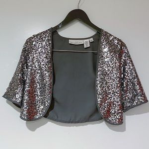 Girls Sequin Embellished Holiday Blouse